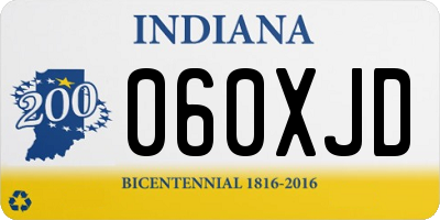 IN license plate 060XJD
