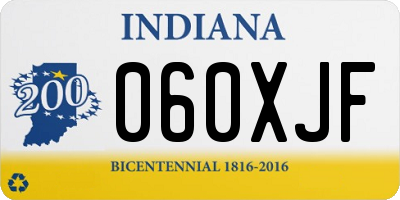 IN license plate 060XJF