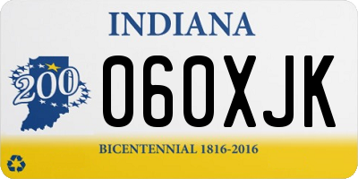 IN license plate 060XJK