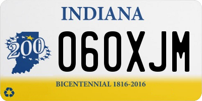 IN license plate 060XJM