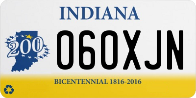 IN license plate 060XJN