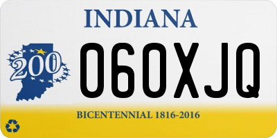 IN license plate 060XJQ