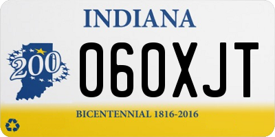 IN license plate 060XJT
