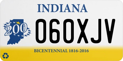 IN license plate 060XJV