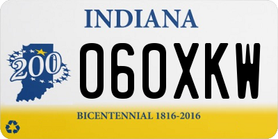 IN license plate 060XKW