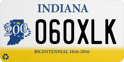 IN license plate 060XLK