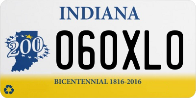 IN license plate 060XLO