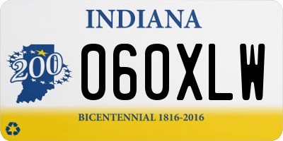 IN license plate 060XLW