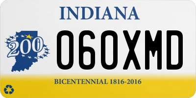 IN license plate 060XMD