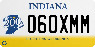 IN license plate 060XMM