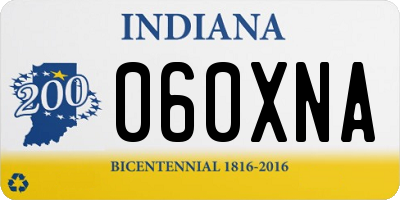 IN license plate 060XNA