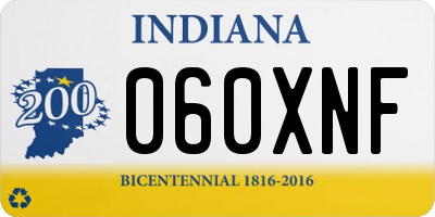 IN license plate 060XNF