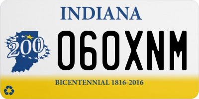 IN license plate 060XNM