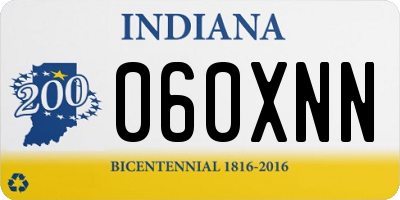 IN license plate 060XNN
