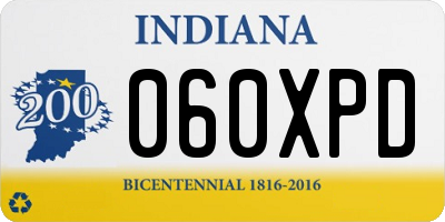 IN license plate 060XPD