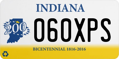 IN license plate 060XPS