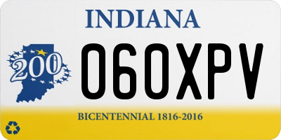 IN license plate 060XPV