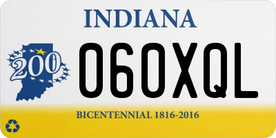 IN license plate 060XQL