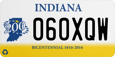 IN license plate 060XQW