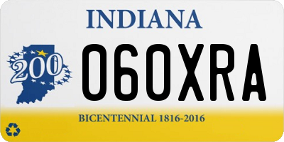 IN license plate 060XRA