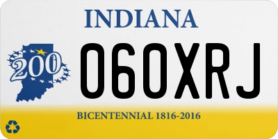 IN license plate 060XRJ