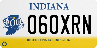 IN license plate 060XRN