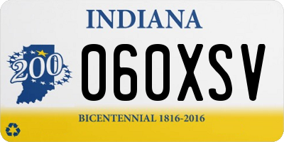 IN license plate 060XSV