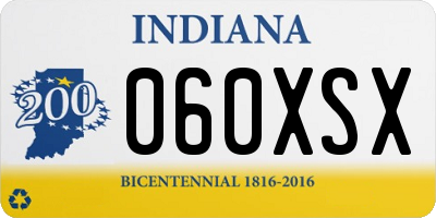 IN license plate 060XSX