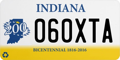 IN license plate 060XTA