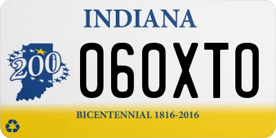 IN license plate 060XTO
