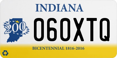 IN license plate 060XTQ
