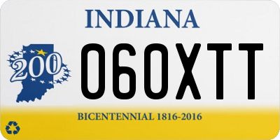 IN license plate 060XTT