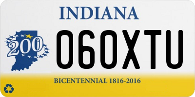 IN license plate 060XTU