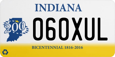 IN license plate 060XUL