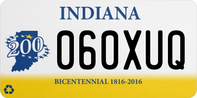 IN license plate 060XUQ