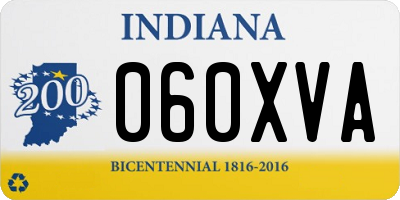 IN license plate 060XVA