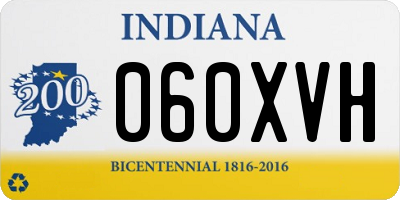 IN license plate 060XVH