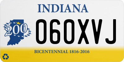 IN license plate 060XVJ