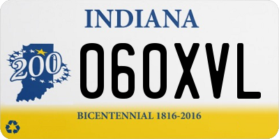 IN license plate 060XVL