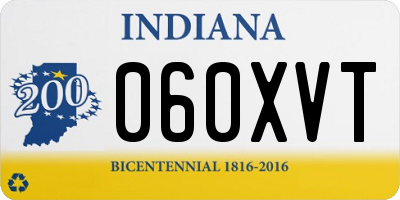 IN license plate 060XVT