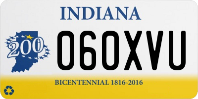 IN license plate 060XVU