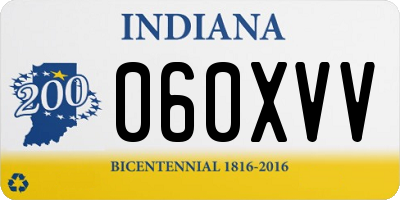 IN license plate 060XVV