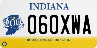 IN license plate 060XWA