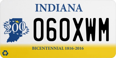 IN license plate 060XWM