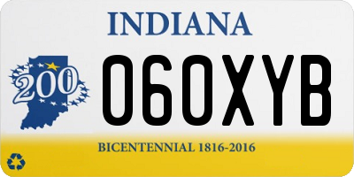 IN license plate 060XYB