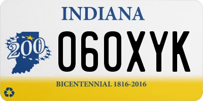 IN license plate 060XYK