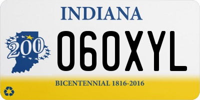 IN license plate 060XYL