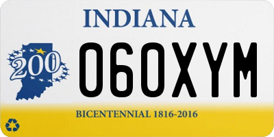 IN license plate 060XYM