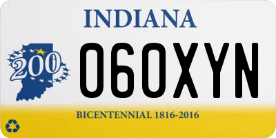 IN license plate 060XYN