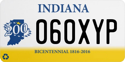 IN license plate 060XYP